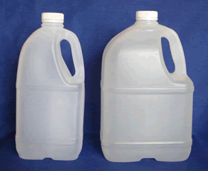 2 and 4 litre milk bottles